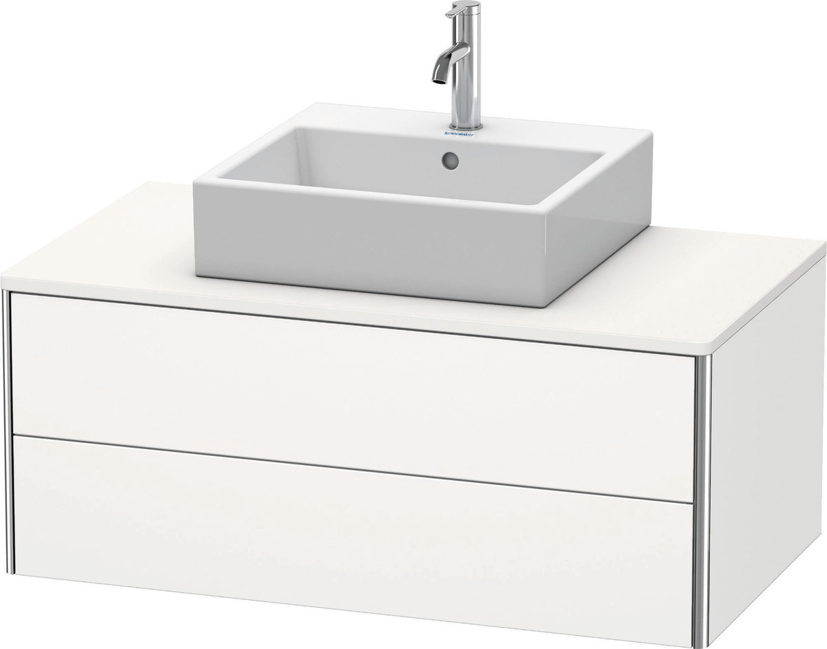 DURAVIT XSquare Waschtischunterbau 1000 mm wandhängend Weiß Seidenmatt mit 2 Schubkästen