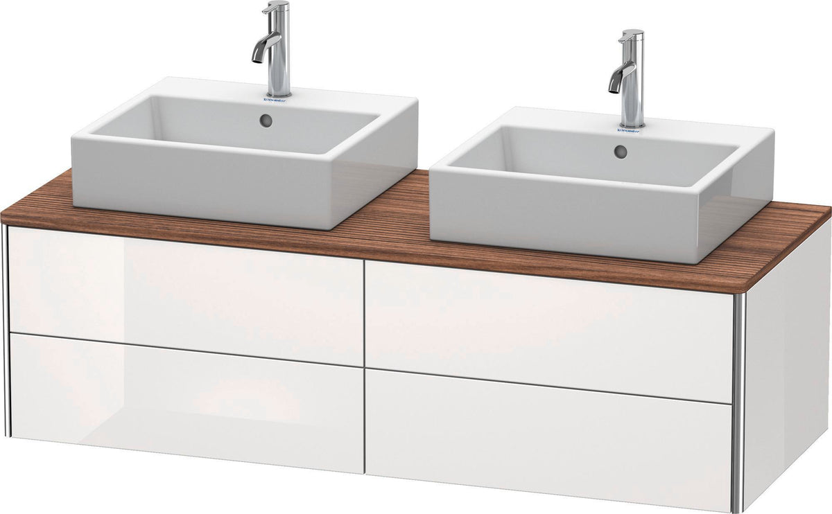 DURAVIT XSquare Waschtischunterbau 1400 mm, 4 Schubkästen, wandhängend, Betongrau Matt