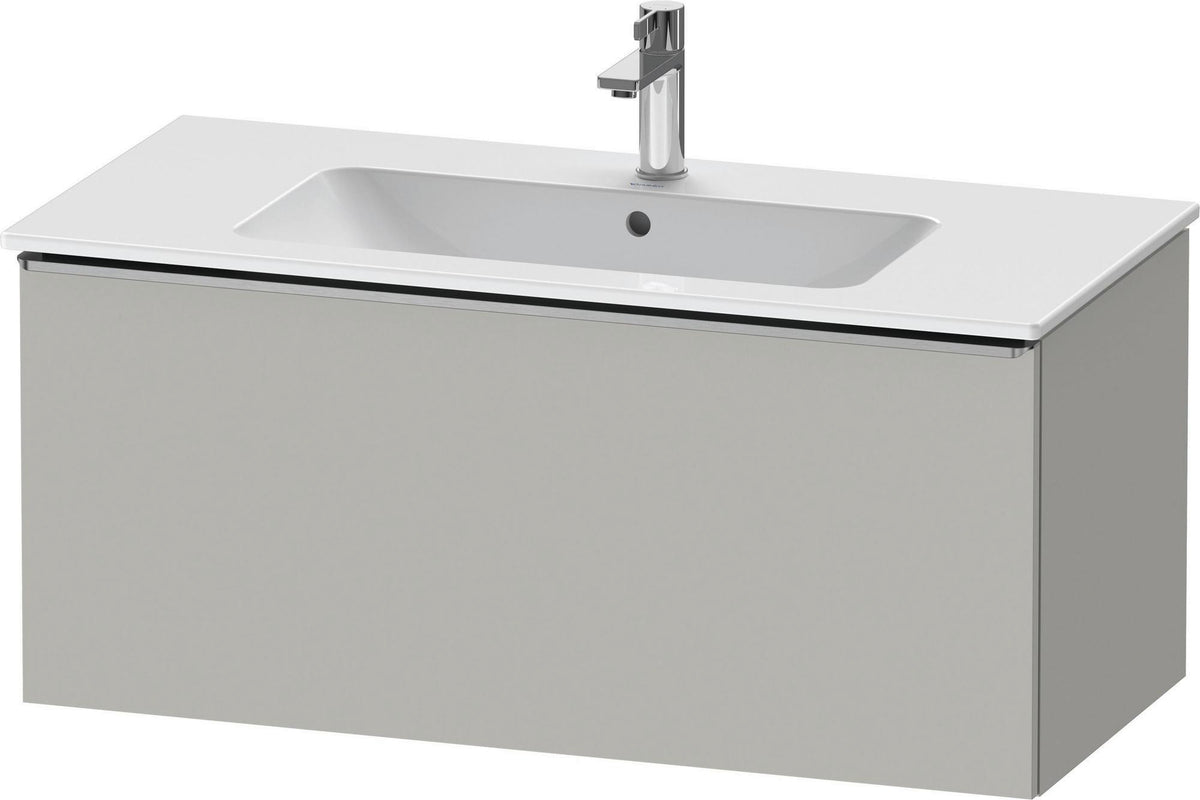 Duravit D-Neo Waschtischunterbau 1010 mm, 1 Auszug, Weiß Matt, Griff Bronze Gebürstet, Wandhängend