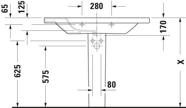 DURAVIT DuraStyle Möbelwaschtisch 1000 mm mit Überlauf & WonderGliss – Weiß