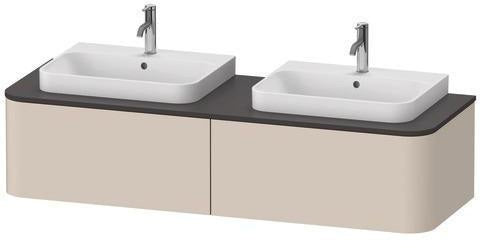 Duravit Konsolenunterschrank Happy D.2 Plus 1600 mm taupe supermatt mit Tip-On-Technik
