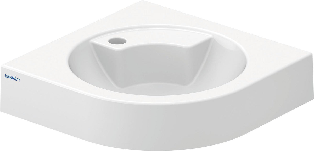 Duravit Eck-Waschtisch Architec 635 mm weiß, wandhängend, 1 Hahnloch, ohne Überlauf