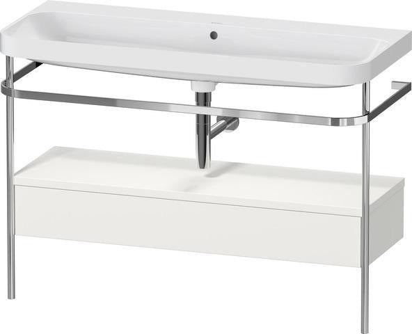 Duravit Waschtischset Happy D.2 Plus 1175x490mm Taupe Supermatt Ein Hahnloch