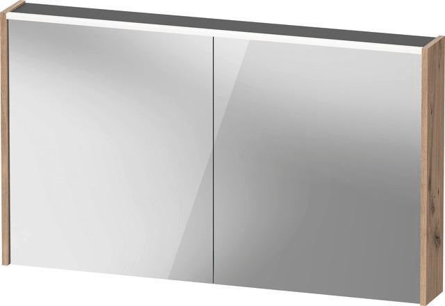 DURAVIT D-Code Spiegelschrank 1200 mm mit LED-Beleuchtung, 2 Türen, Front- und Innenspiegel