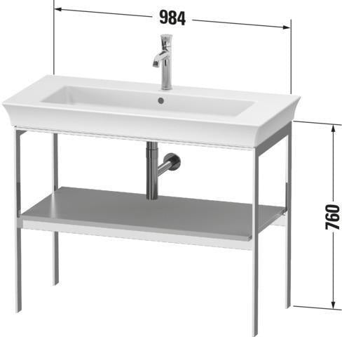 DURAVIT Metallkonsole White Tulip 984x760x450 mm Taupe Hochglanz von Philippe Starck