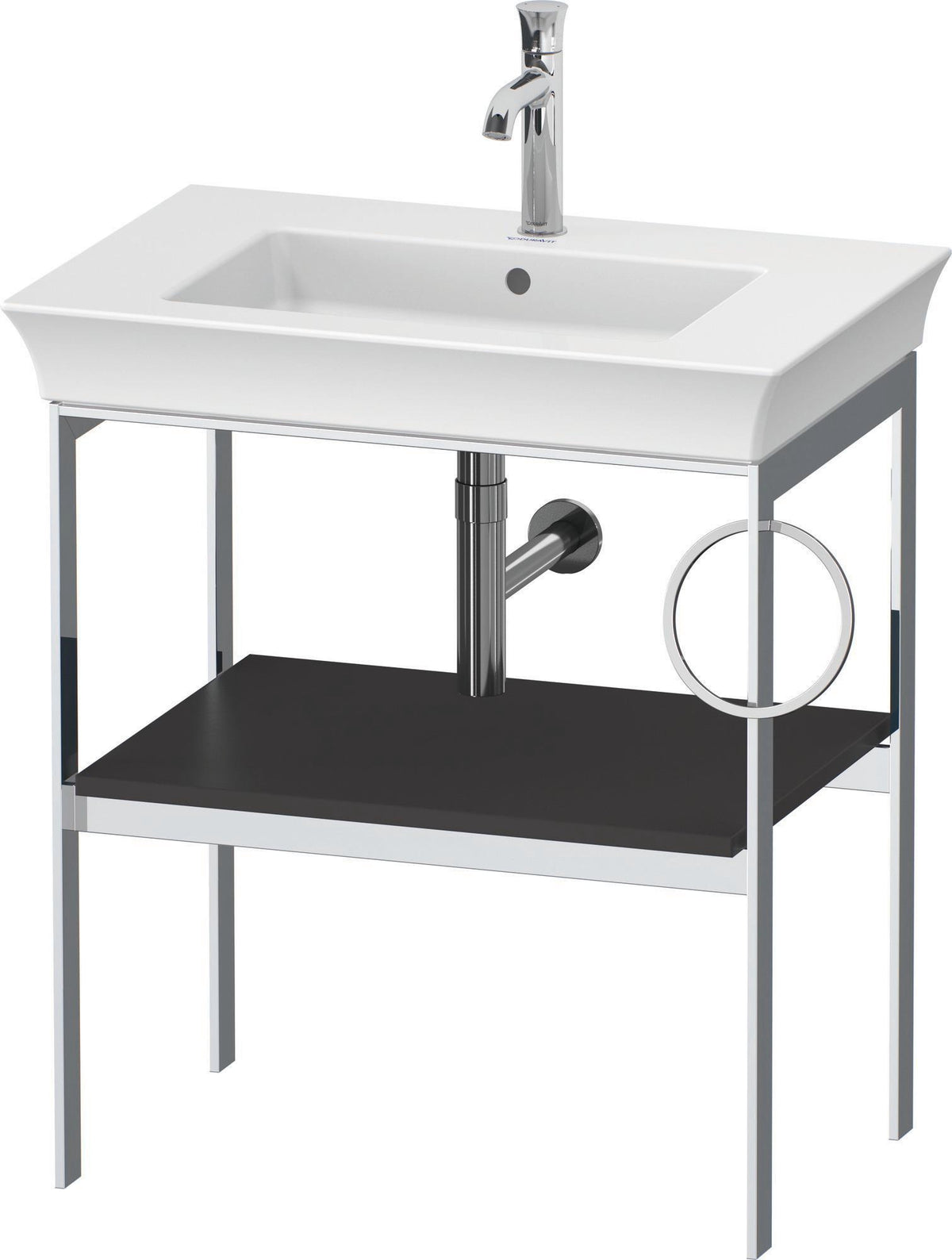 DURAVIT Metallkonsole White Tulip 684 mm, weiß seidenmatt, höhenverstellbar, von Philippe Starck