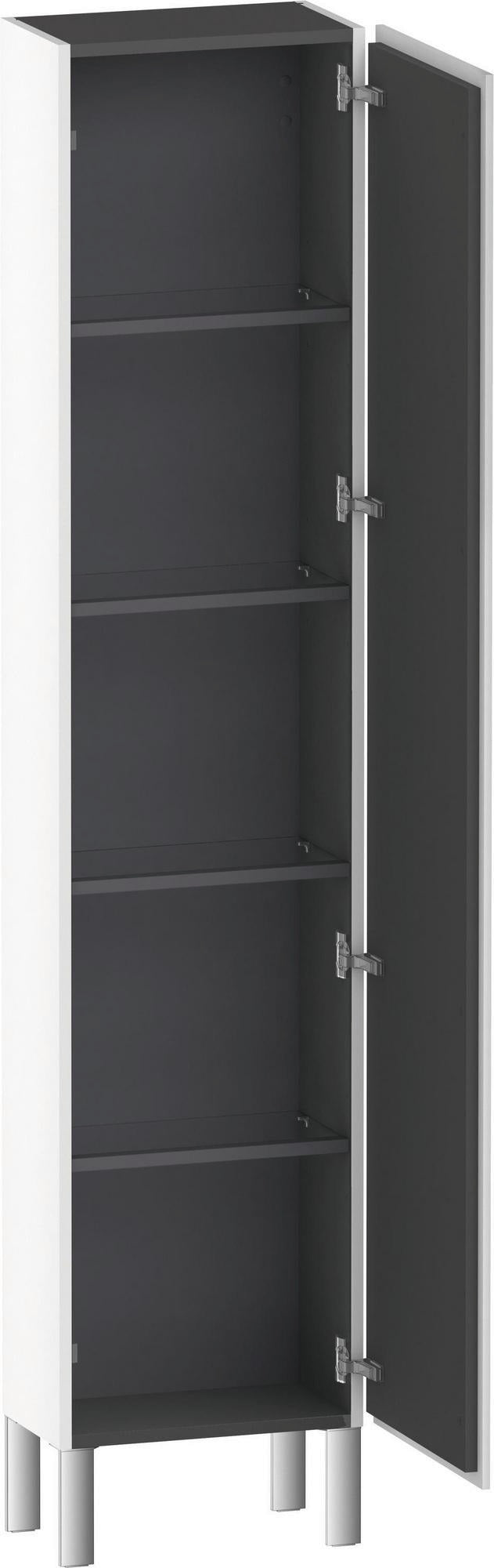Duravit Hochschrank L-Cube 243x400x1760mm 1 Tür rechts, weiß matt – Wandhängend mit Soft-Close