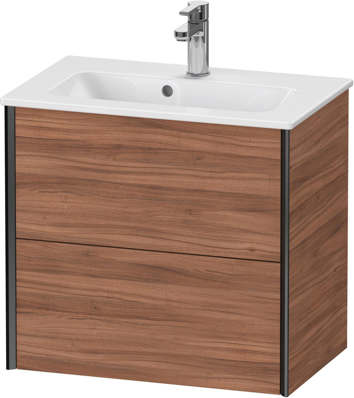 DURAVIT XViu Waschtischunterbau wandhängend 610 mm, 2 Schubladen, champagner matt/weiß matt
