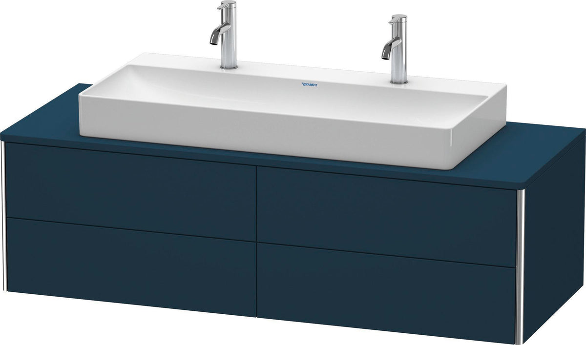 DURAVIT XSquare Waschtischunterbau 1400 mm, 4 Schubkästen, betongrau matt, wandhängend
