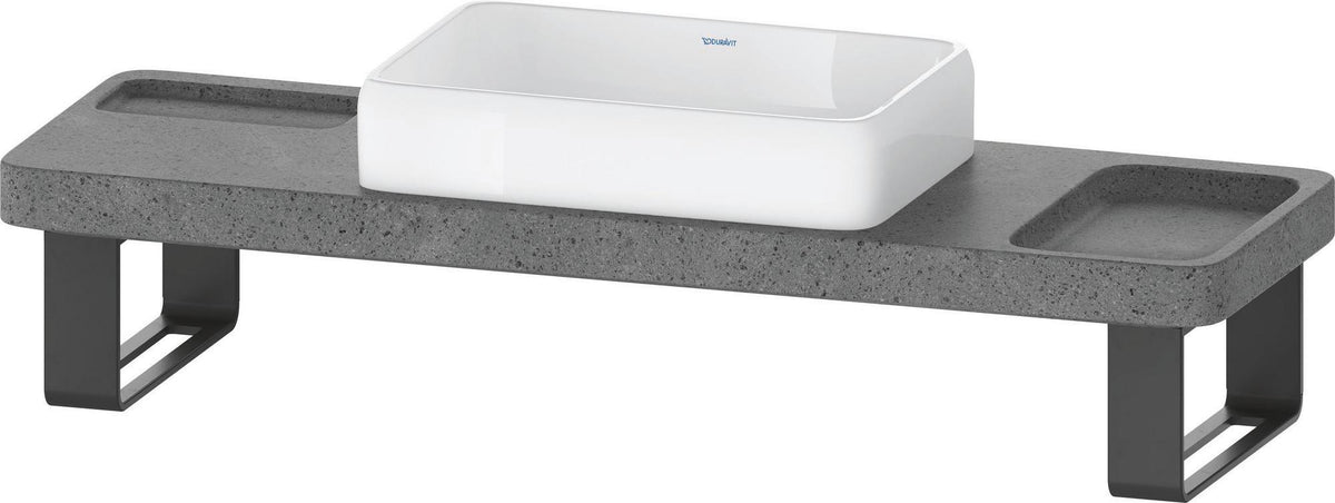 DURAVIT Qatego Aufsatzbecken mit Konsole 1400 mm Weiß Hochglanz HygieneGlaze