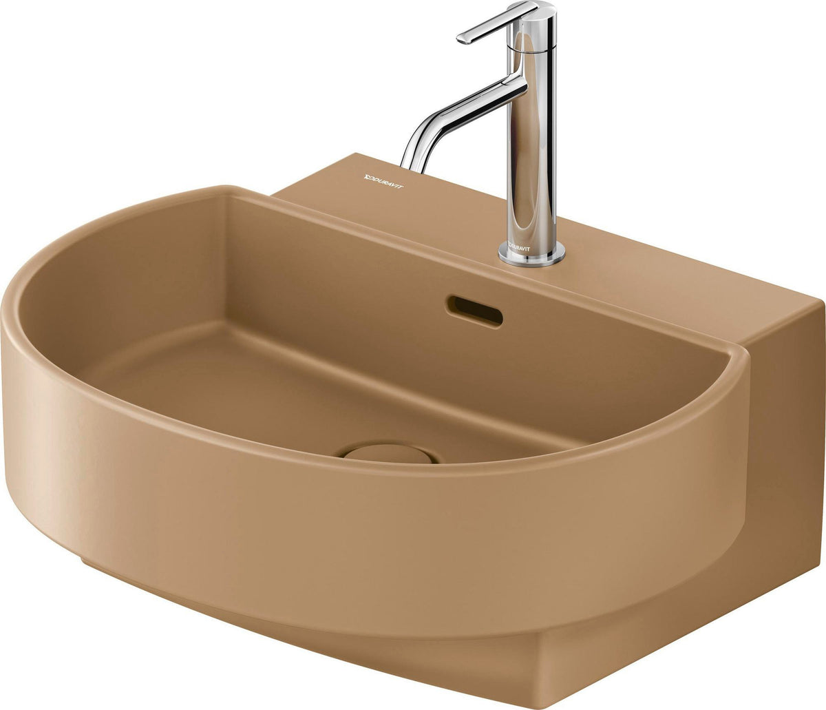 DURAVIT Balcoon Waschtisch 550x480 mm weiß mit Überlauf, Hahnloch und Halbsäule
