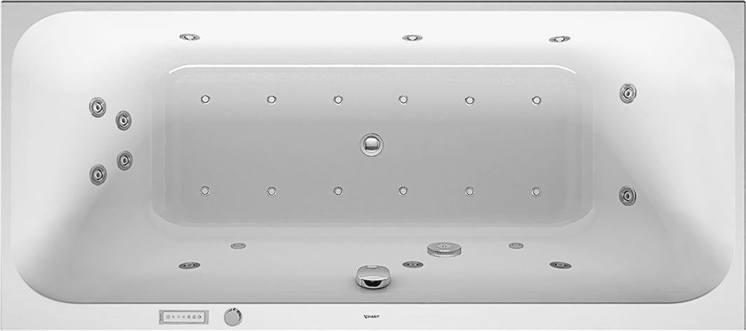 DURAVIT Happy D.2 Whirlwanne 1800x800mm, Einbau, Air-System, 2 Rückenschrägen, Weiß