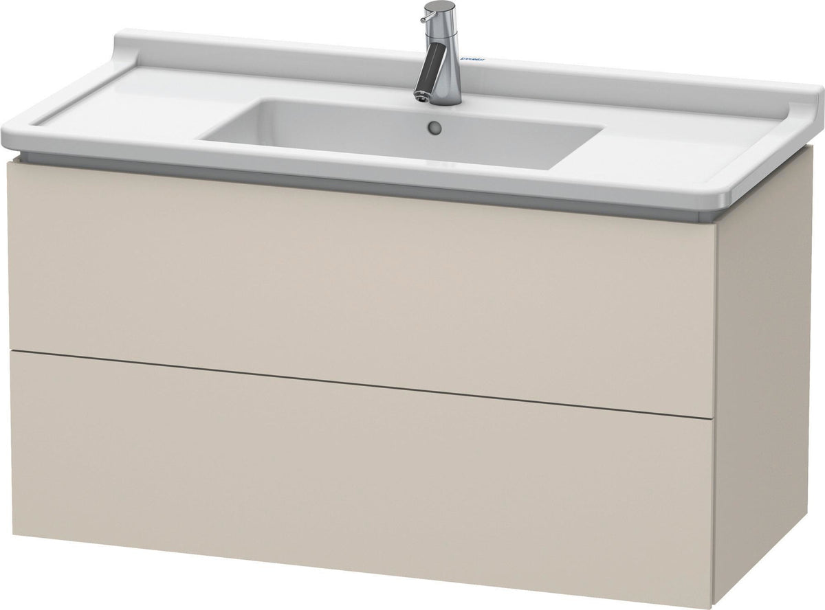 Duravit L-Cube Waschtischunterbau 1020 mm taupe matt 2 Schubkästen wandhängend