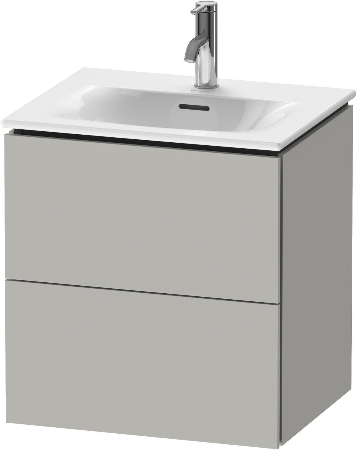 DURAVIT L-Cube Waschtischunterbau 520 mm weiß matt – 2 Schubkästen, wandhängend