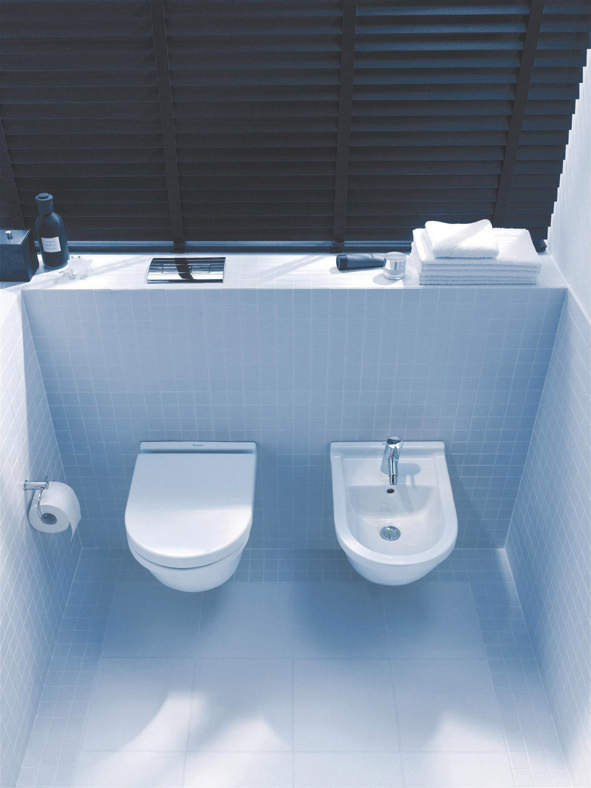 DURAVIT Wand-WC Starck 3 Compact, 485 mm Tiefspüler, Durafix, weiß