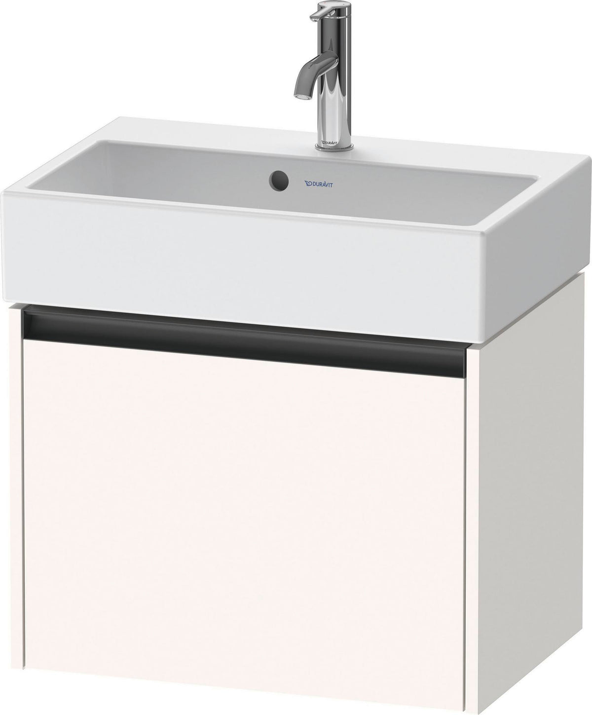 Duravit Ketho.2 Waschtischunterbau 584 mm betongrau matt – 1 Auszug, Soft-Close, wandhängend