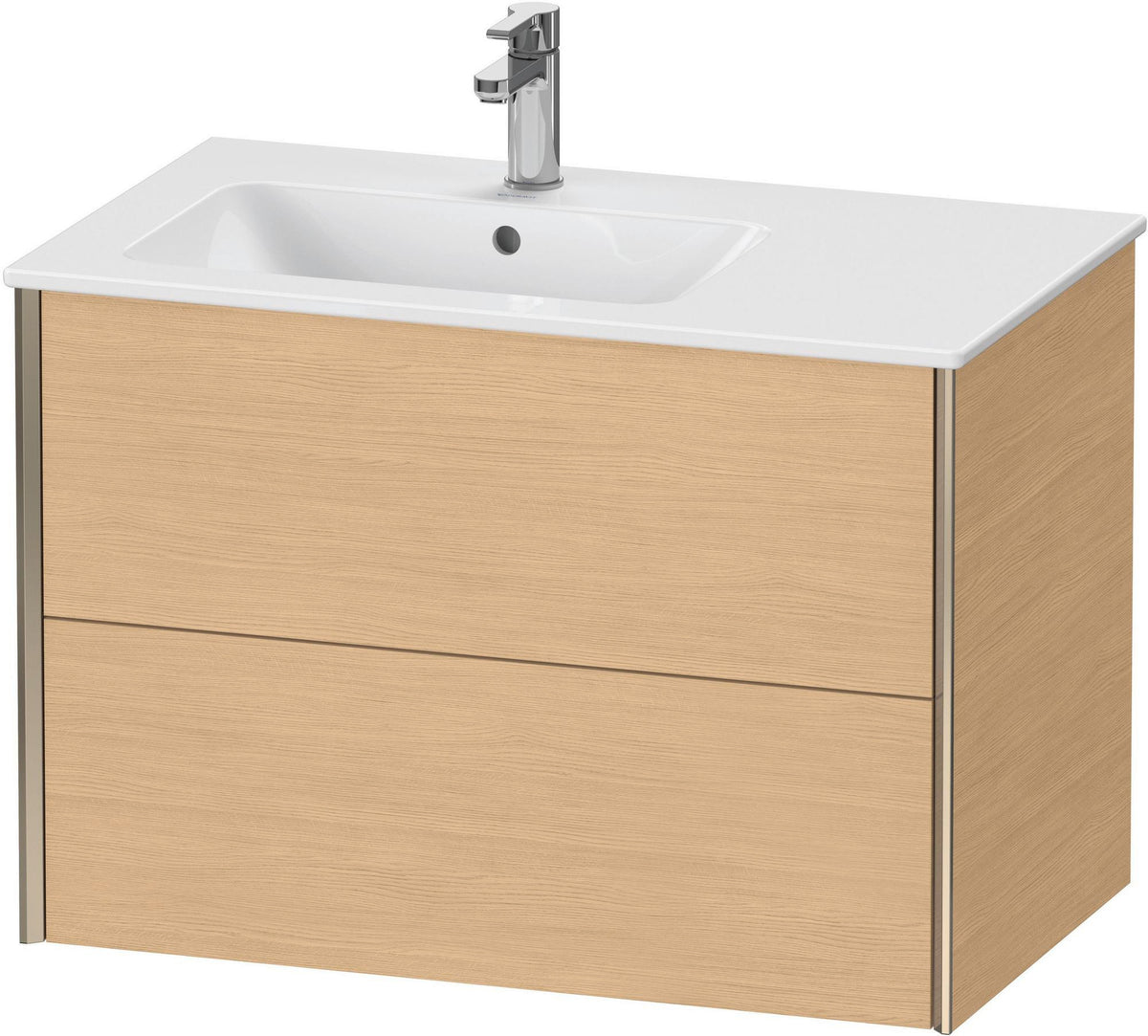 Duravit XViu Waschtischunterbau 810 mm wandhängend mit 2 Schubkästen, weiß matt, für Waschtisch links