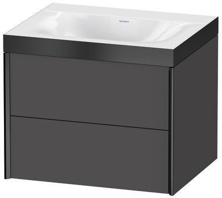 Duravit XVIU Möbelwaschtischset 600x480mm mit Viu Waschtisch und Nussbaum-Einrichtung
