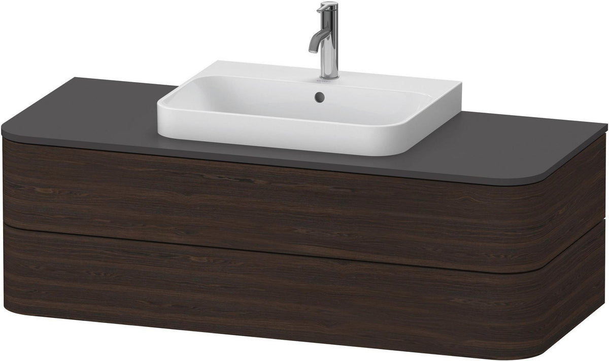 Duravit Happy D.2 Konsolenwaschtischunterbau 1300 mm Taupe Supermatt mit Tip-On-Technik