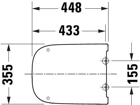 DURAVIT Univavo WC-Sitz eckig tief 448 mm mit Absenkautomatik, abnehmbar, Edelstahl-Scharniere, Weiß