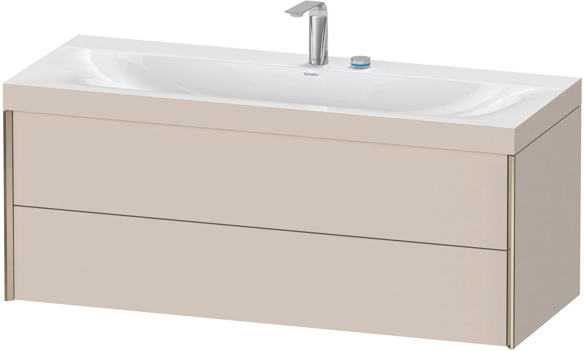 DURAVIT XViu c-bonded Waschtischunterbauset 1200 mm wandhängend mit 2 Schubkästen und Tip-on Technik