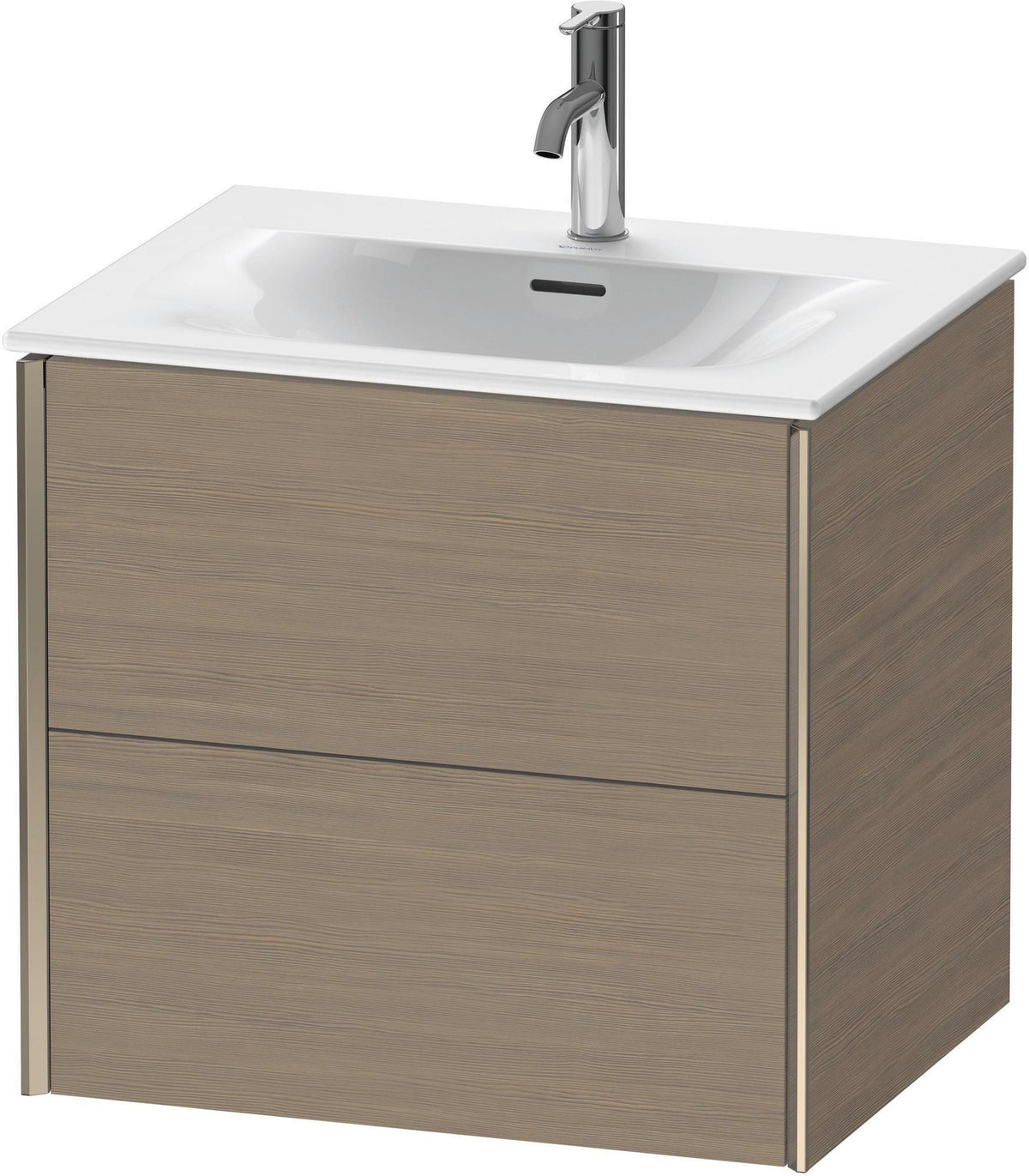 DURAVIT XViu Waschtischunterbau wandhängend 610 mm Eiche mit 2 Schubkästen und Tip-on Technik