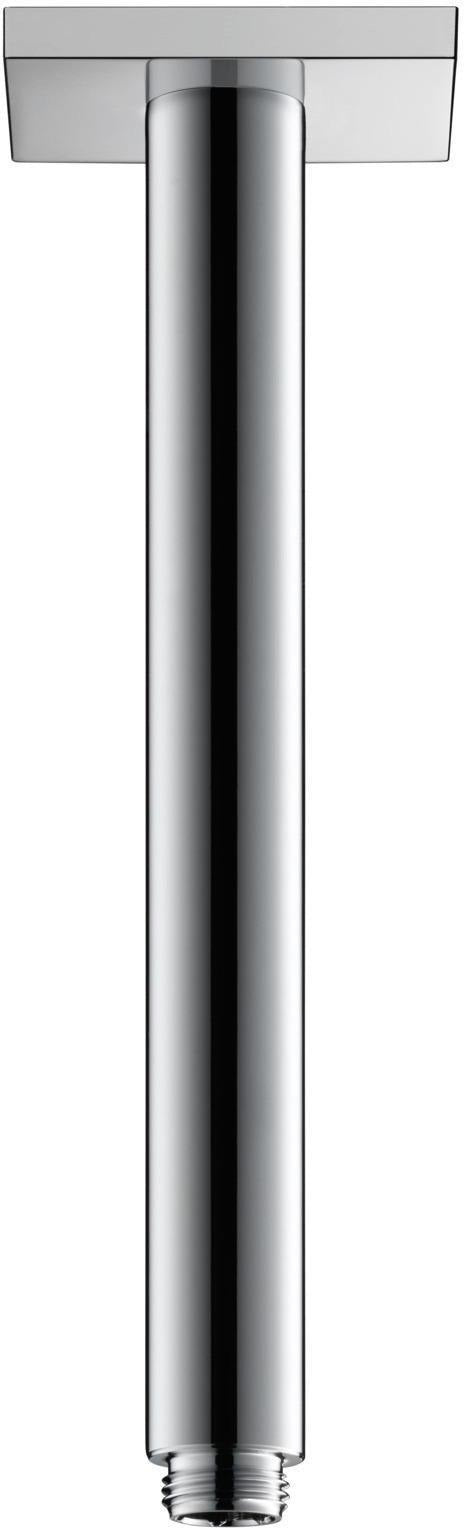 DURAVIT Brausearm Decke L325mm rund Schwarz Matt – Messing, 1/2 Zoll, mit Rosette
