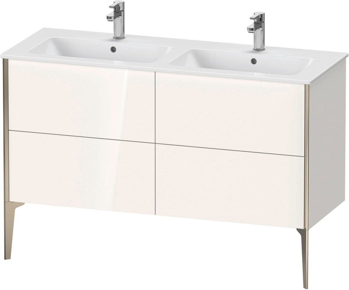 DURAVIT XViu Waschtischunterbau bodenstehend 1280 mm, 4 Auszüge, weiß matt – Tip-On