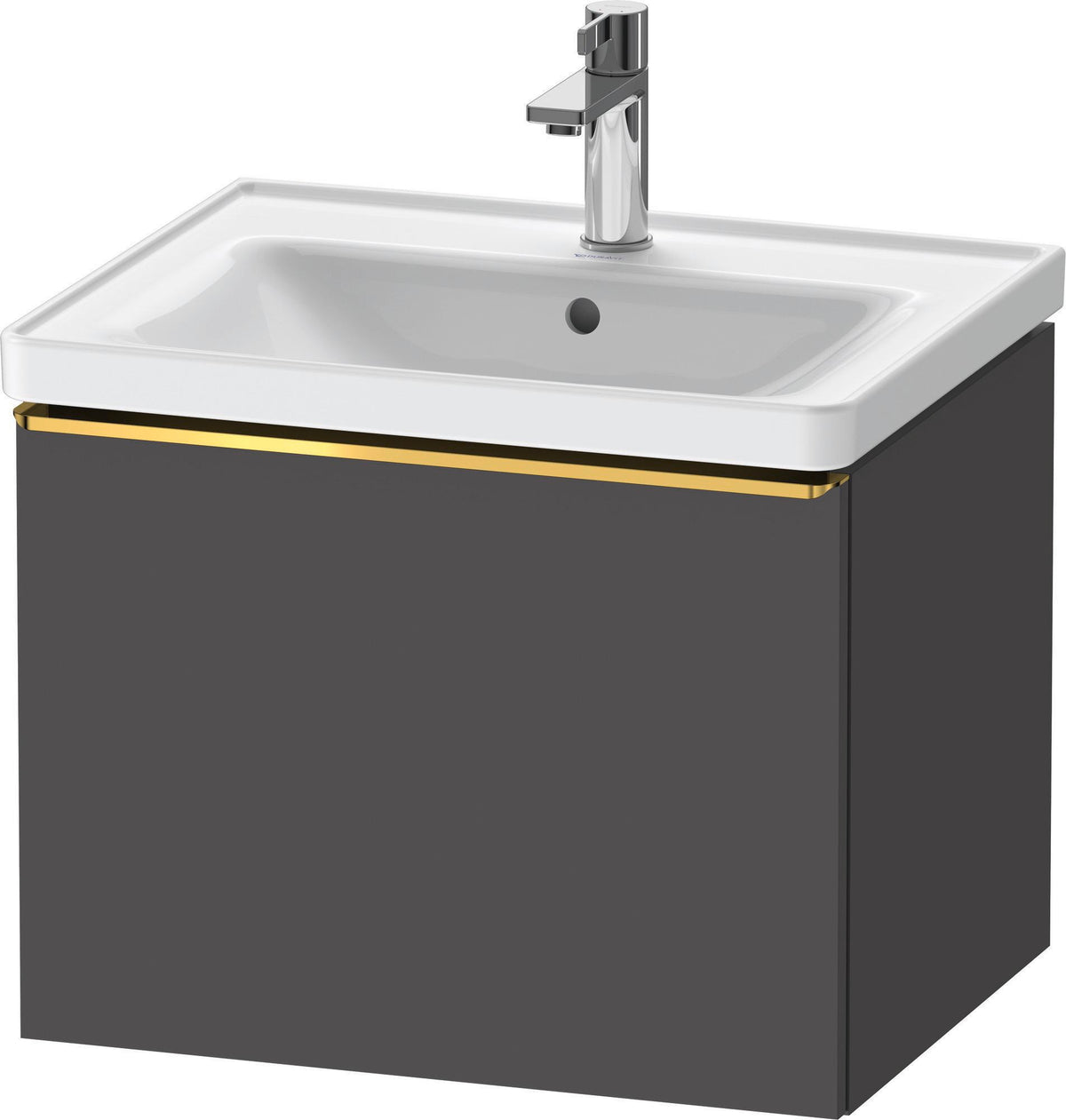 DURAVIT D-Neo Waschtischunterbau 584 mm betongrau matt mit 1 Auszug und Soft-Close