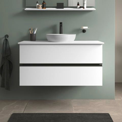 DURAVIT Sivida Spiegel Ablage 1000 mm Chrom/Nussbaum Matt – Badablage mit Befestigungsmaterial