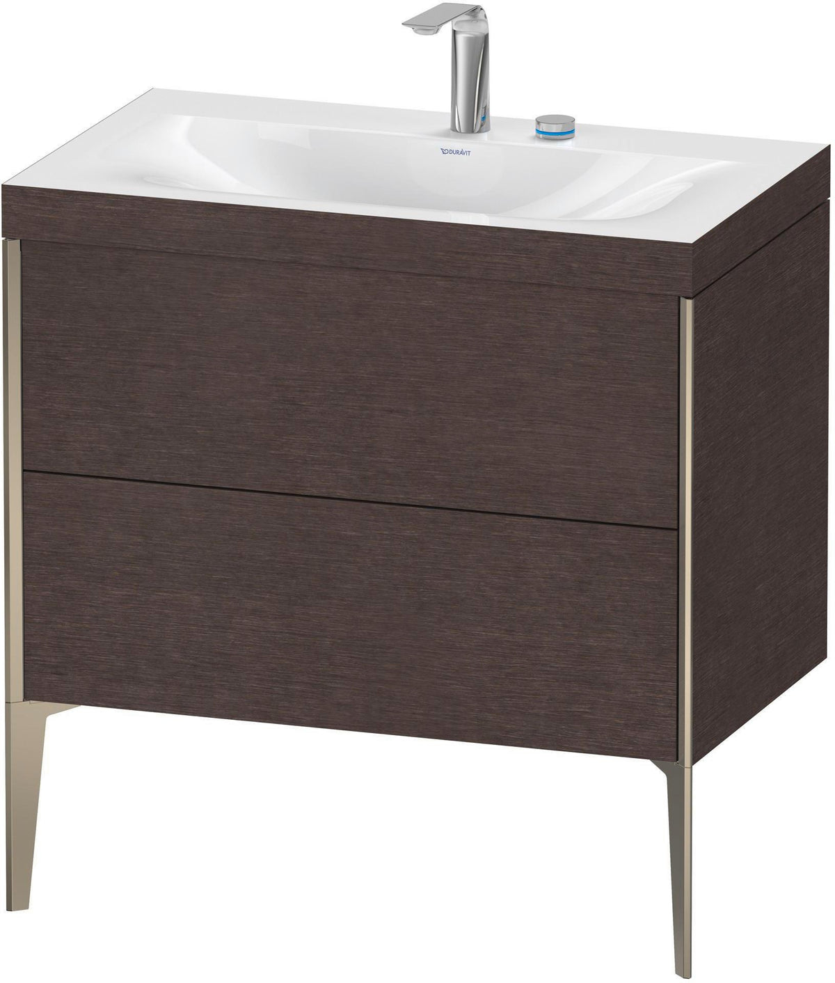 DURAVIT XViu c-bonded Waschtischset 800 mm bodenstehend mit 2 Auszügen und Tip-on Technik