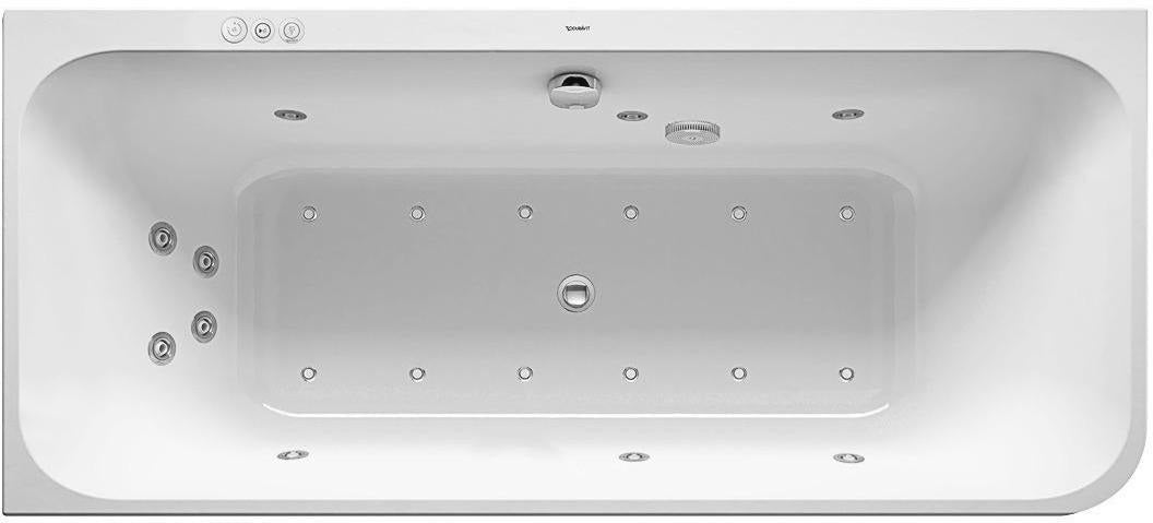 DURAVIT Happy D.2 Eckwhirlwanne 1800x800 mm links, Air-System, 2-Sitzer, weiß