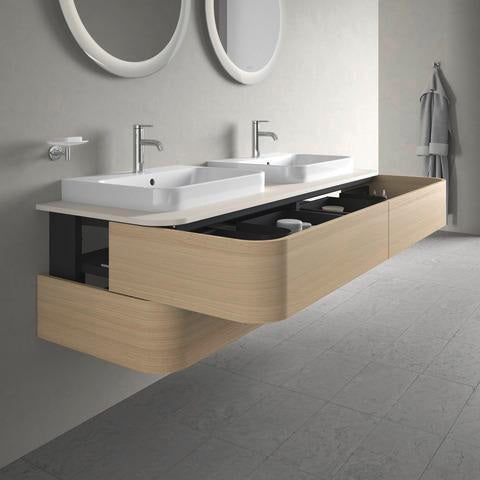 Duravit Happy D.2 Konsolenwaschtischunterbau 1600 mm mit 4 Schubkästen und Tip-On-Technik