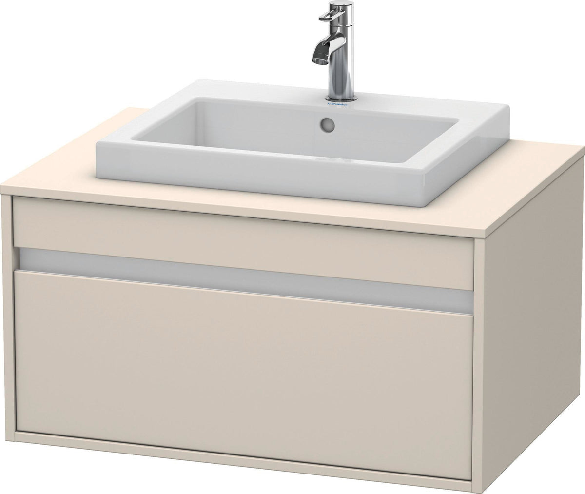 Duravit Ketho Waschtischunterbau 800 mm wandhängend, 1 Auszug, weiß matt – für Einbauwaschtisch