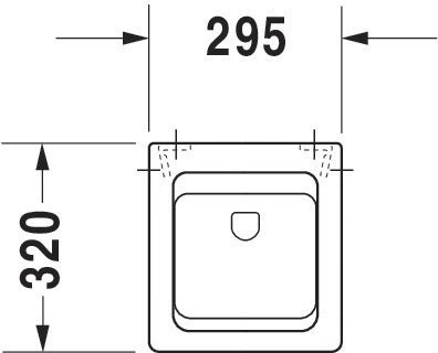 Duravit Urinal VERO 295x320mm Zulauf von hinten ohne Fliege schwarz