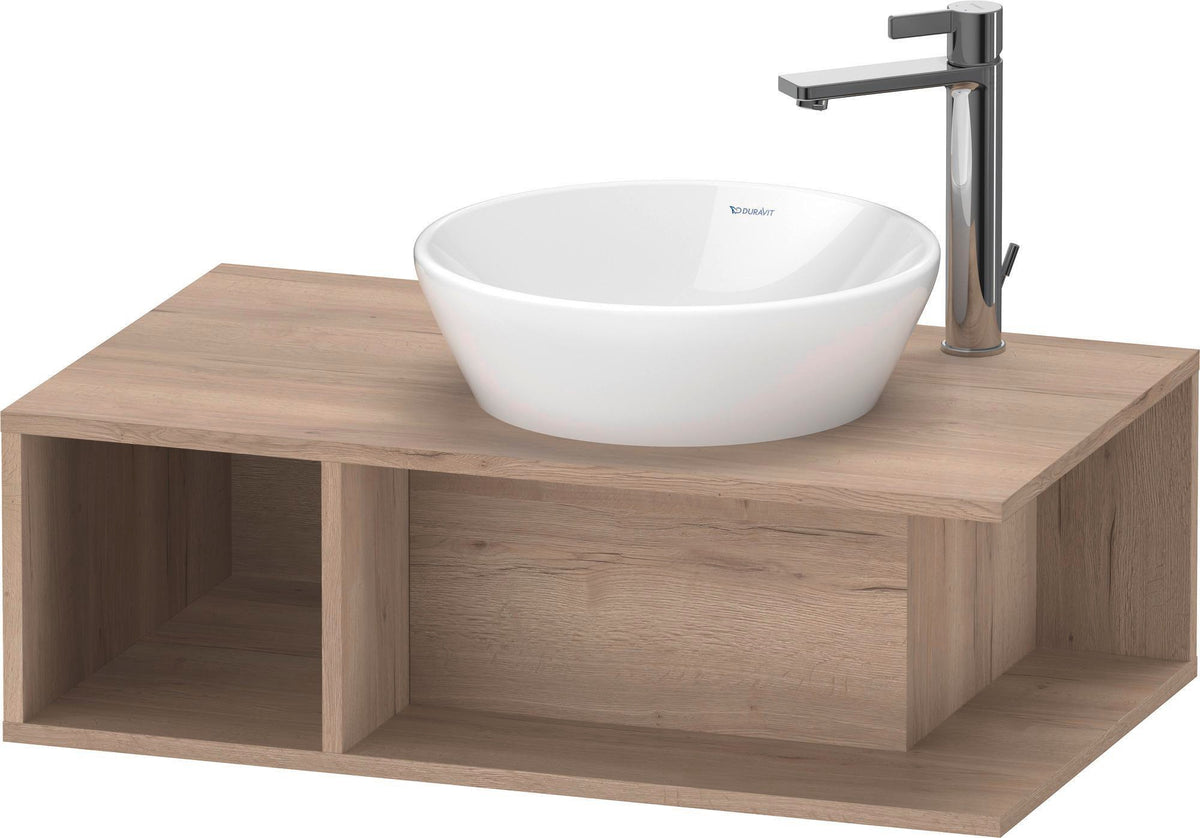 DURAVIT D-Neo Waschtischunterbau wandhängend 800 mm betongrau matt, Becken rechts, 1 offenes Fach