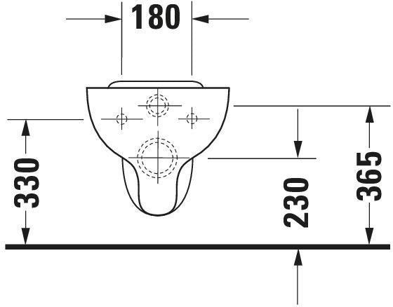 DURAVIT Wand-WC Design Classics Cascade 530 mm weiß – Wandhängendes Tiefspül-WC mit Spülrand