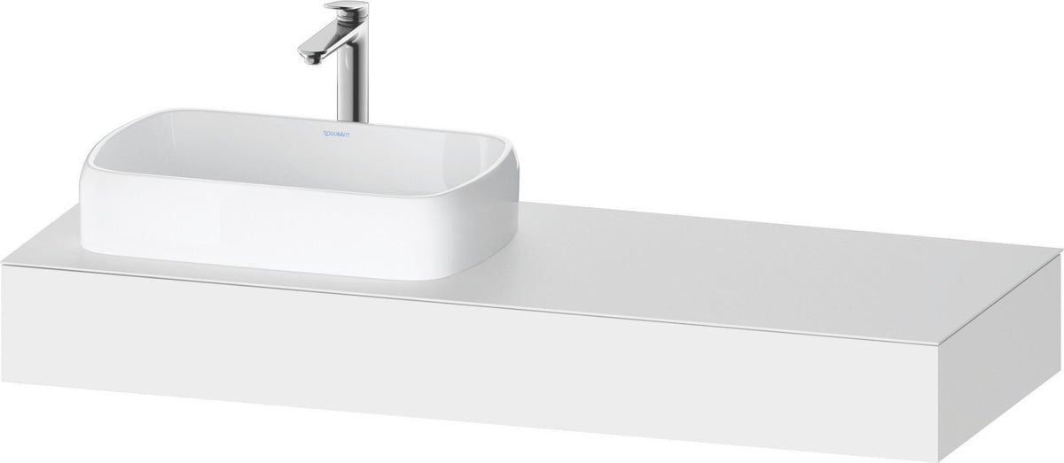 DURAVIT Qatego Konsole Studio F. A. Porsche 1400 mm wandhängend mit Ausschnitt links