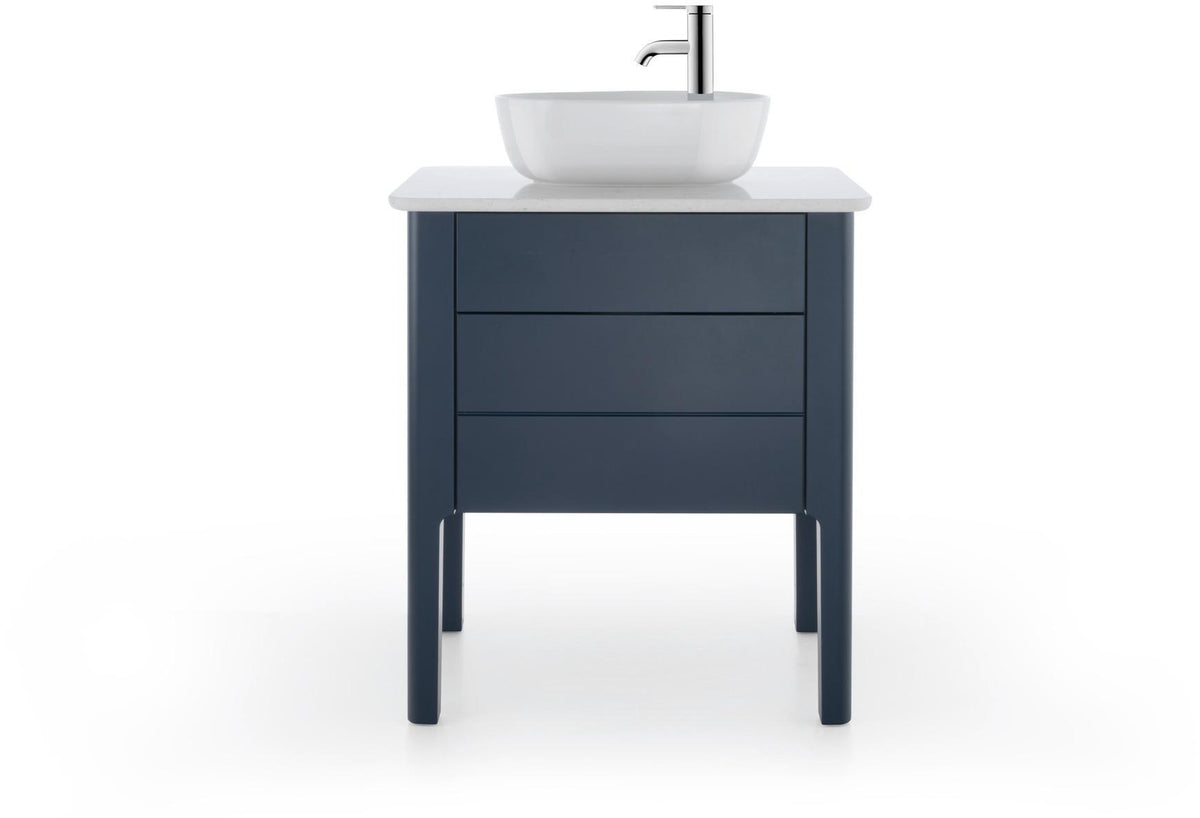DURAVIT Aufsatzbecken Luv 420 mm aus DuraCeram, weiß, mit Hahnlochbank und Halbsäule