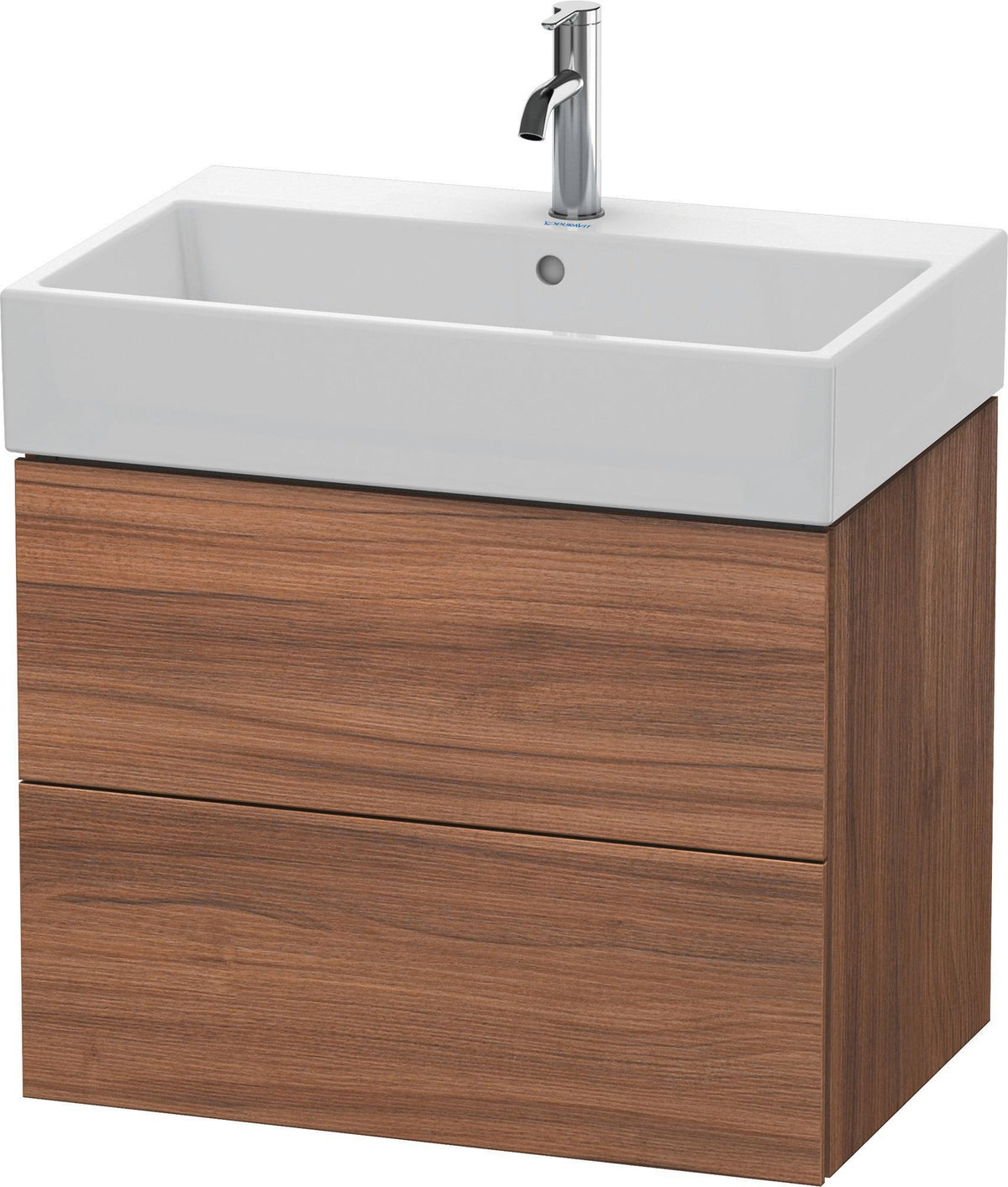 Duravit L-Cube Waschtischunterbau 684 mm, 2 Schubkästen, Weiß Matt, Wandmontage