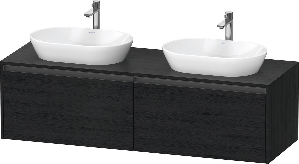 DURAVIT Ketho.2 Waschtischunterbau 1600 mm betongrau matt mit 2 Auszügen