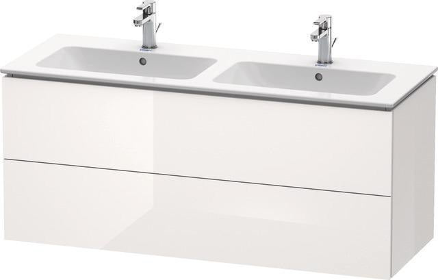 Duravit L-Cube Waschtischunterbau 1290 mm taupe supermatt mit Tip-On-Technik