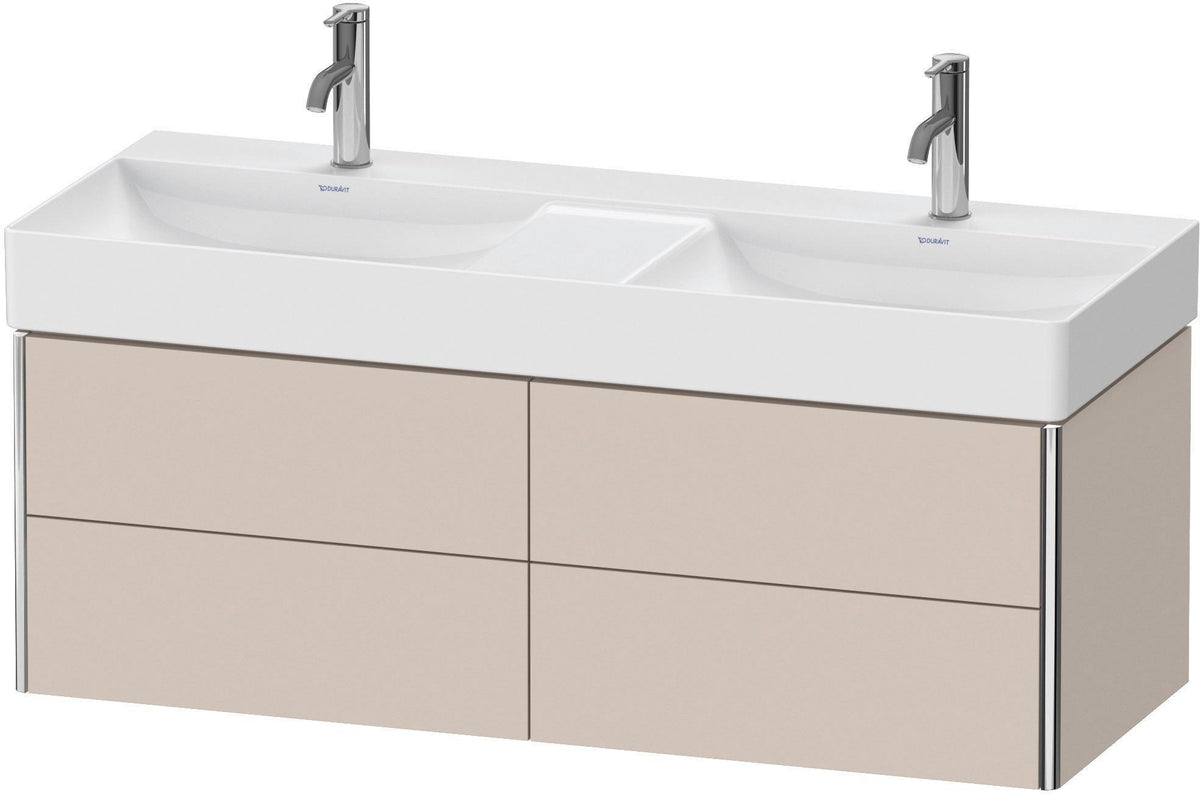 DURAVIT XSquare Waschtischunterbau wandhängend 1184 mm, 4 Schubkästen, weiß matt – Tip-On & Soft-Close