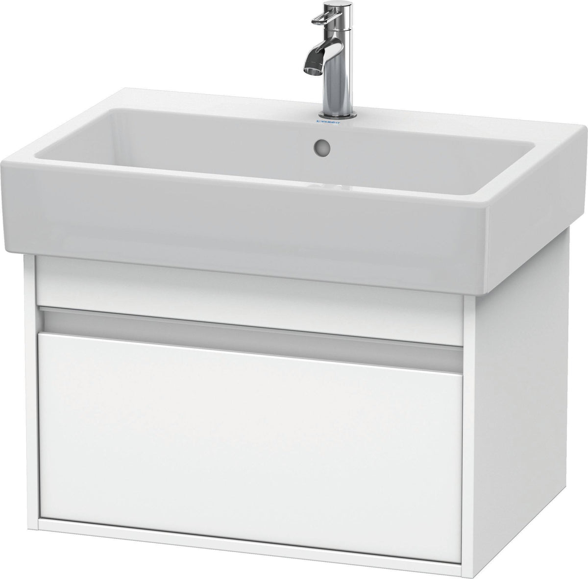 DURAVIT Ketho Waschtischunterbau wandhängend 650 mm, 1 Auszug, weiß matt, für Vero 045470
