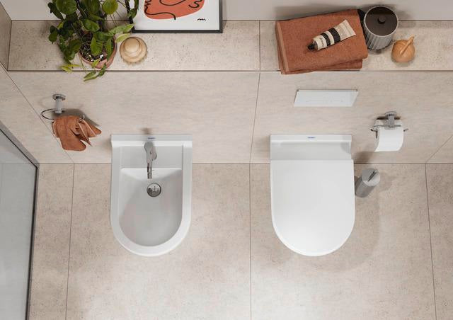 DURAVIT Wand-Bidet Starck 3 540 mm mit Überlauf & Hahnlochbank, weiß