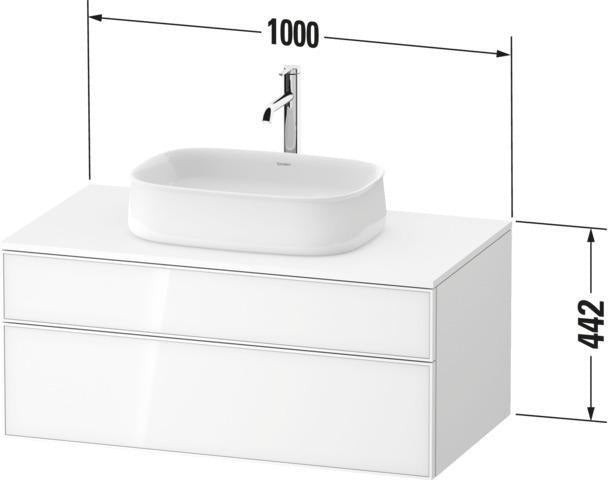 DURAVIT Zencha Konsolenwaschtischunterbau 1000 mm Eiche Anthrazit mit Tip-on Technik