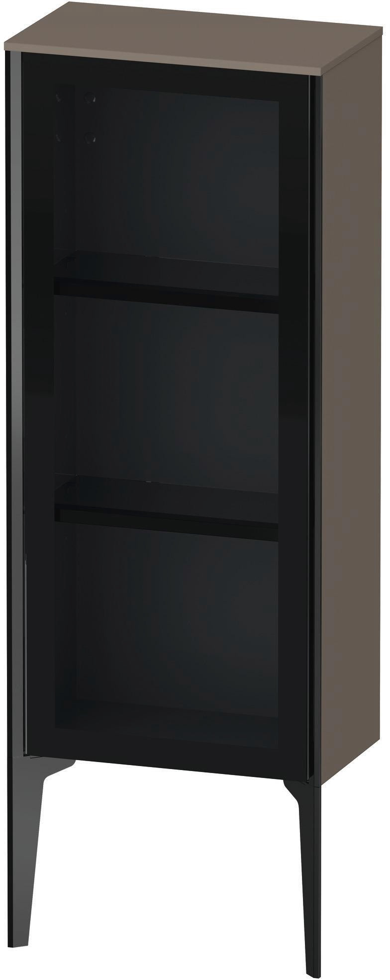 Duravit XViu Halbhochschrank 400 mm Glasfront Parsolglas weiß hochglanz mit Tip-on und Soft-Close