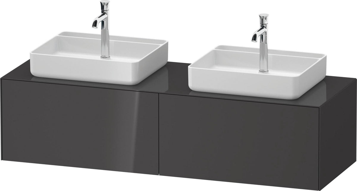 Duravit White Tulip Waschtischunterbau 1600 mm von Philippe Starck – wandhängend, mit Tip-On-Technik und LED-Innenbeleuchtung