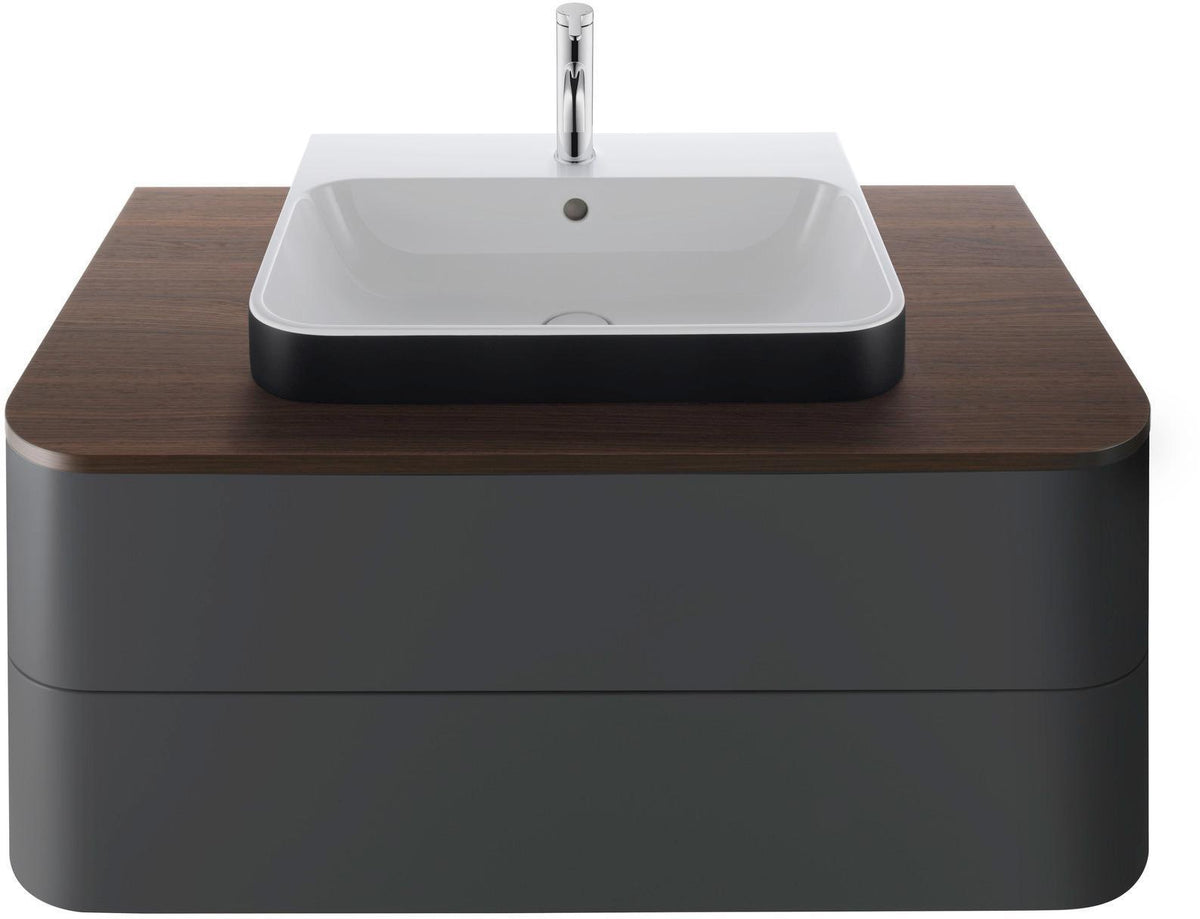 Duravit Happy D.2 Konsolenwaschtischunterbau 1000 mm Taupe Supermatt mit Tip-on und Soft-Close