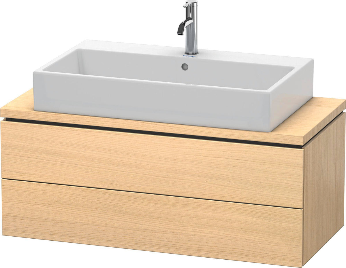 DURAVIT L-Cube Konsolenwaschtischunterbau 1020 mm betongrau matt, 2 Schubkästen, Tip-On